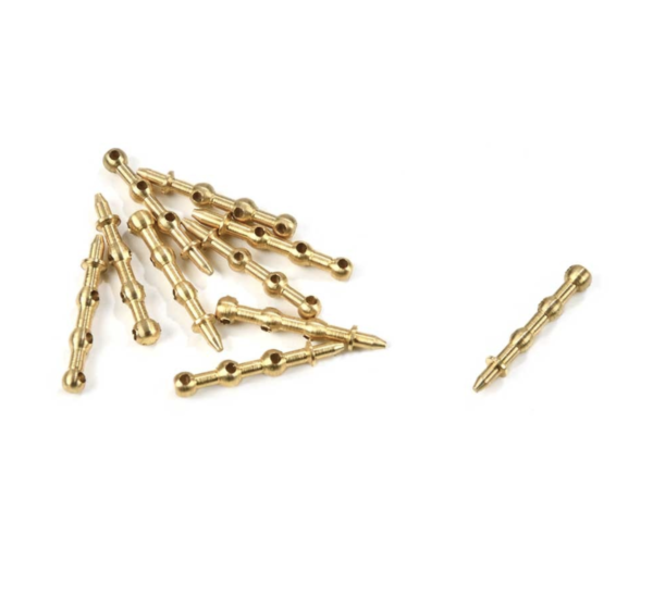 3 Hole Stanchions Machine Turned Brass 8mm - Image 3