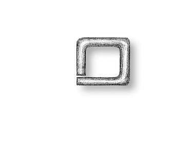 Square Rings Brass 2.5mm