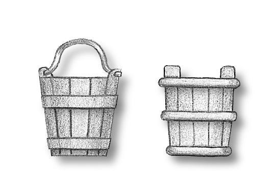 Wooden Buckets 9mm