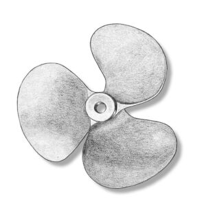 Metal 3 Blade Propellers for static models right 50mm