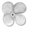 Metal 4 blade propellers for static models right 30mm