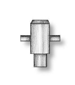 Simple Brass Cross Bollards 4mm