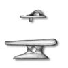 Nickel-plated cleats with hole 9mm