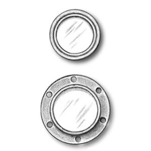 Brass Airports with Glass 12mm