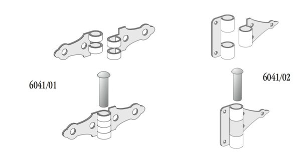 Double Brass Working Hinges (to be assembed) 10mm