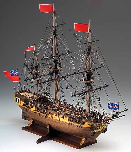 HMS Greyhound wooden ship model kit