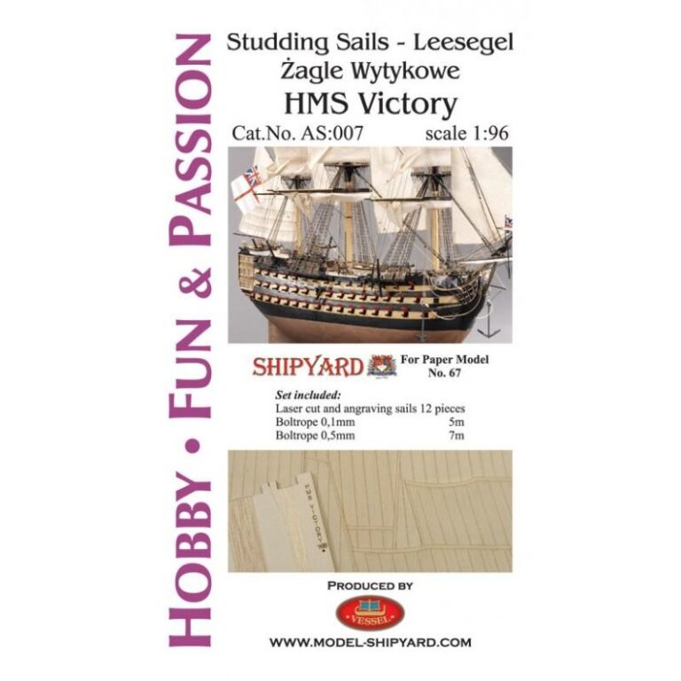 HMS Victory - Studding Sails 1:96