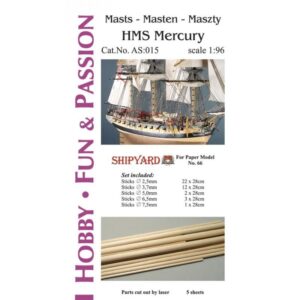 Mast Set for HMS Mercury