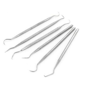 Set of 6 stainless steel probes