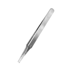 Flat Rounded Stainless Steel Tweezers (120mm)