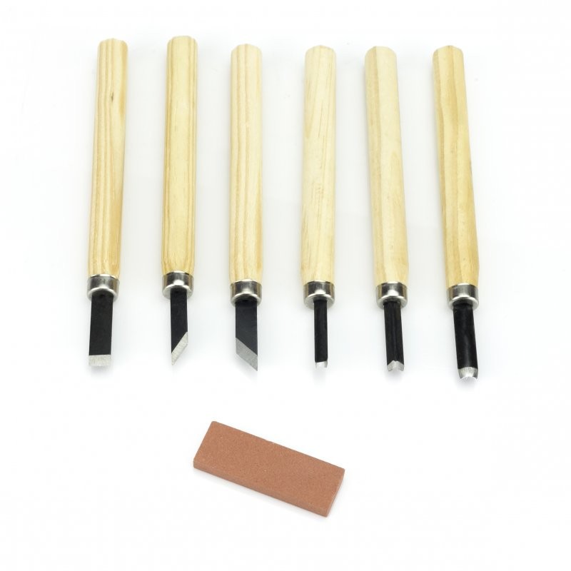 Wood Carving Tool Set with Sharpening Stone