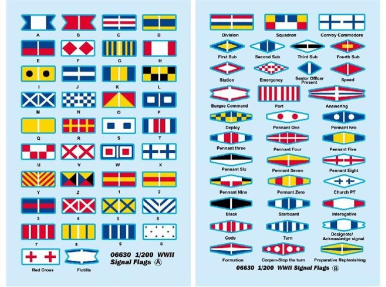 WWII Signal Flags (1:200 Scale)