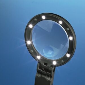 Foldable LED Magnifier with Inbuilt Stand