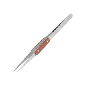 Stainless Steel Tweezers Fibre Grip / Serrated Tips