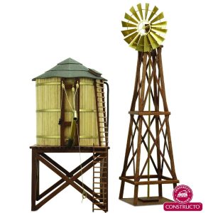 Water Tower and Mill (HO Scale)