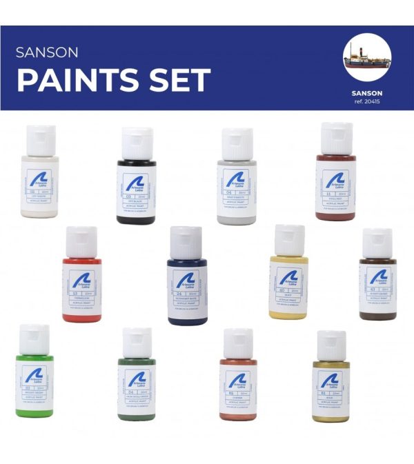 Sanson Tugboat Paint Set by Artesania Latina