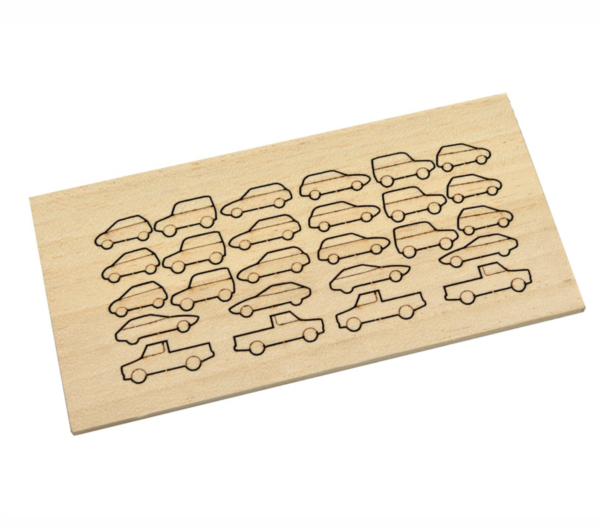 Laser Cut Wooden Cars