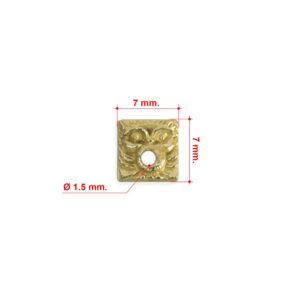 Brass Gilded Tile with Hole 7mm