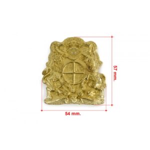 Brass English Coat of Arms 57mm