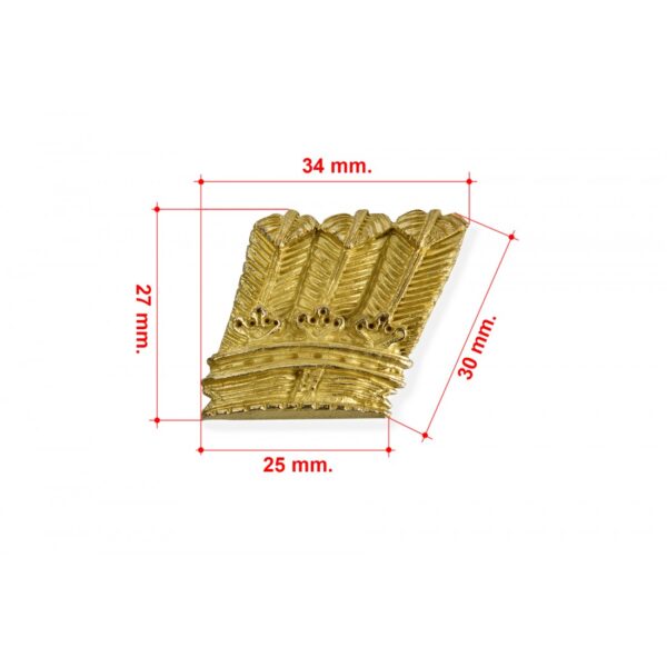 Brass Feathers Slanted right 25mm - Image 2