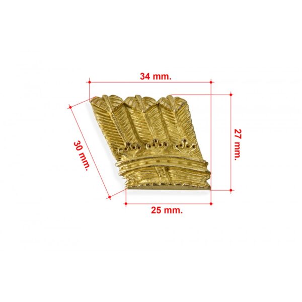 Brass Feathers Slanted Left 25mm - Image 2