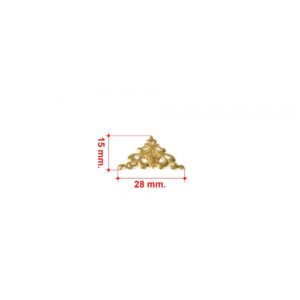 Type A Ornate Emblem Brass 25x14mm