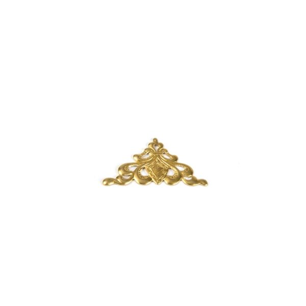 Type A Ornate Emblem Brass 25x14mm