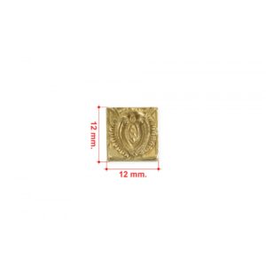 Feather Decoration Tile Brass 12mm
