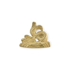 Crouching Dolphin Brass 18mm