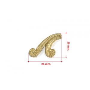 Ornate Swirl Strips Decoration Brass 20mm