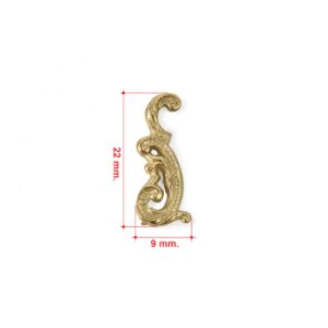 Swirl Decoration Singular Brass 22mm