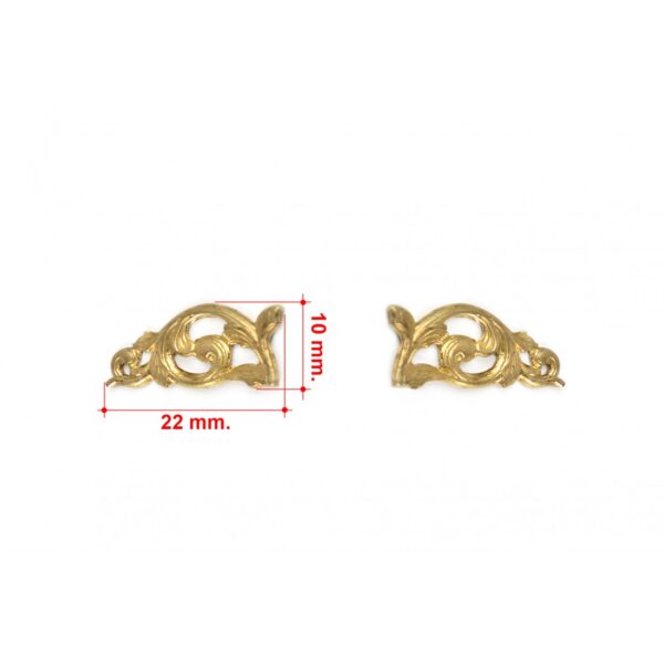 Ornate Swirl Brass Pair - Image 2