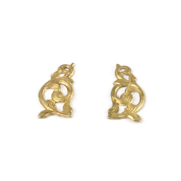 Ornate Swirl Brass Pair